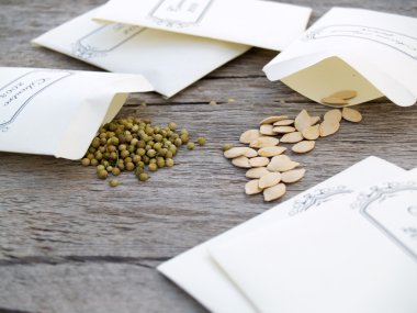 Seeds in packets clipart
