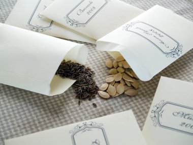Seeds in packets