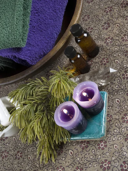 Aromatherapy and crystal healing — Zdjęcie stockowe