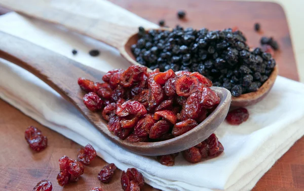 Gedroogde cranberries & bosbessen — Stockfoto