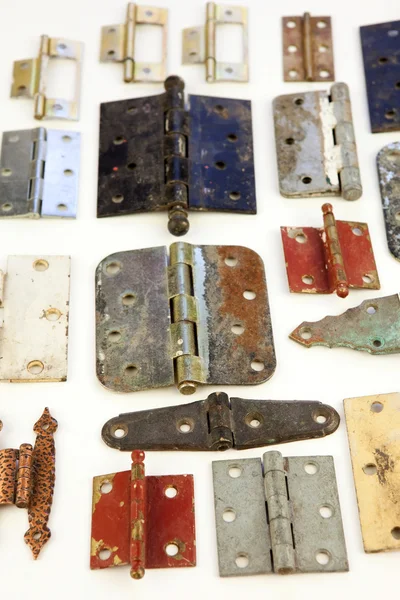 Weathered old hinges to be reused — Stock Photo, Image