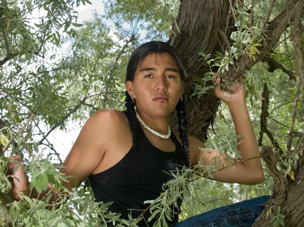 Native Amerikaanse tiener Stockfoto
