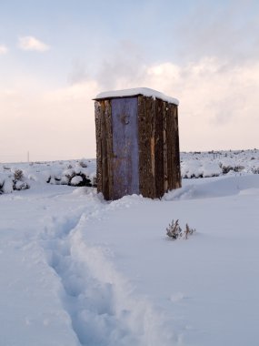 Winter outhouse clipart