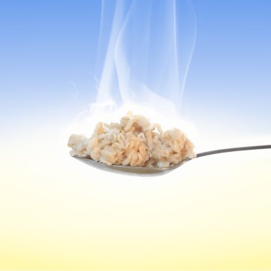 Oatmeal for breakfast clipart