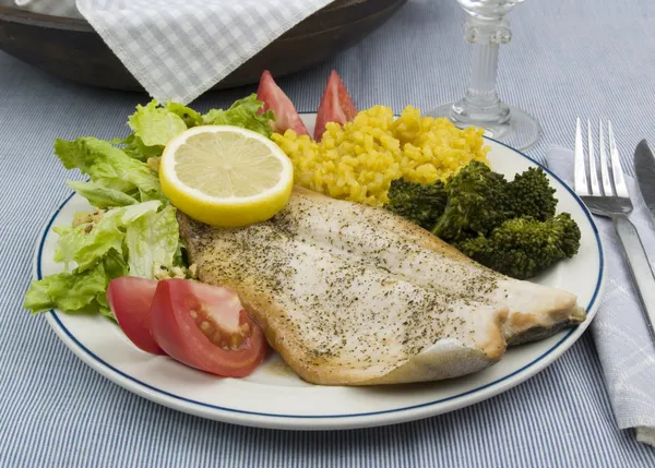 stock image Rainbow trout dinner