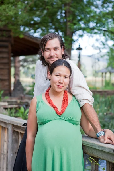 Happy couple expecting a baby — Stock Photo, Image