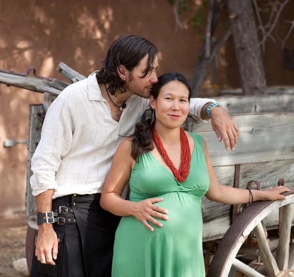 stock image Happy young couple expecting a baby