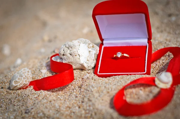 stock image Propose at the beach