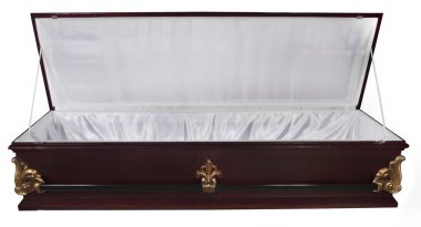 Open Casket isolated clipart