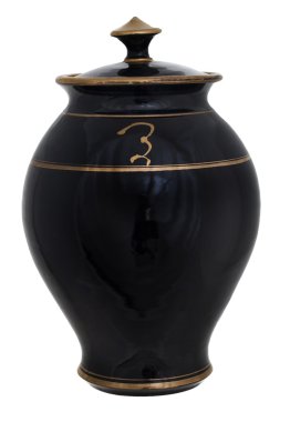 Black Asian Urn clipart