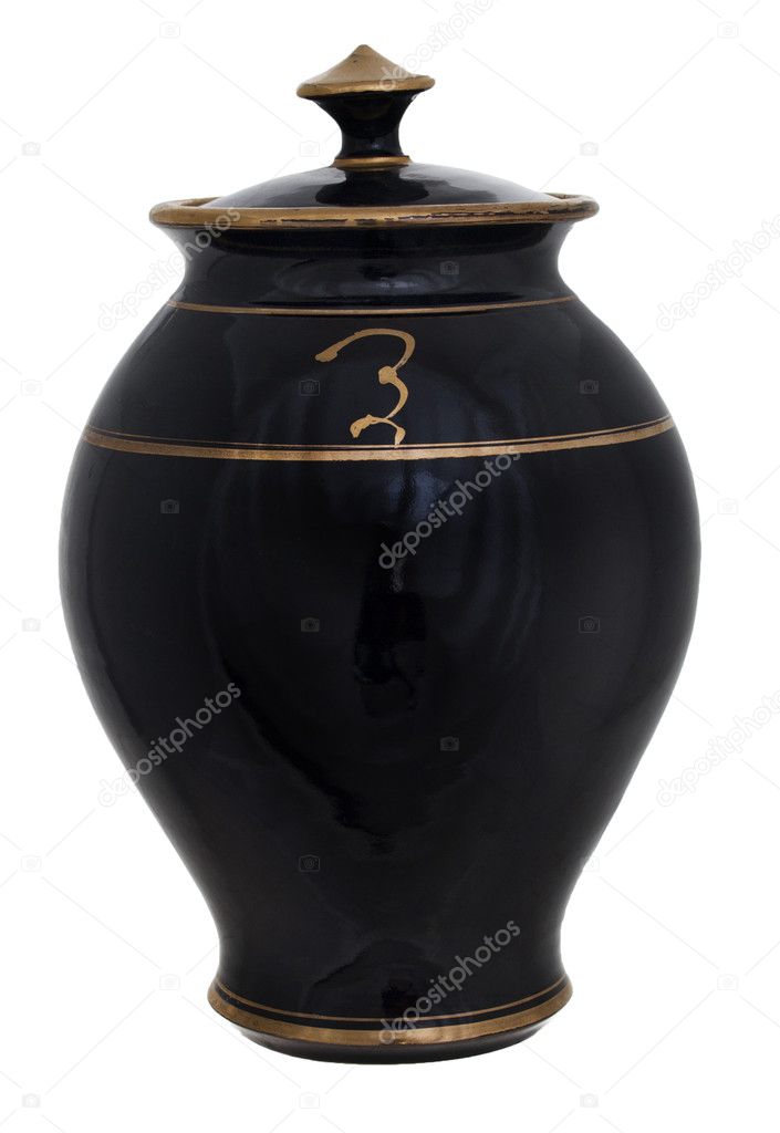 Black Asian Urn