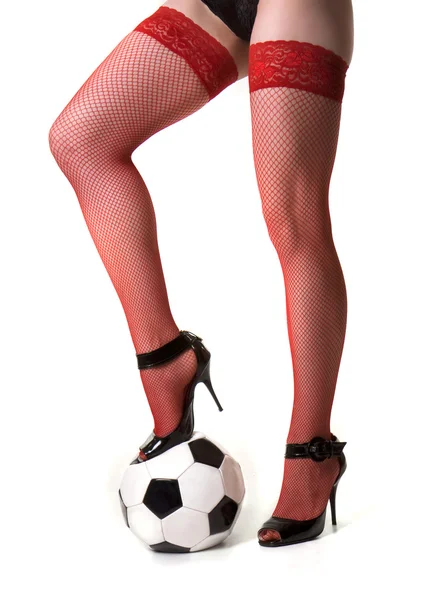 Lány és a labda — Stock Fotó