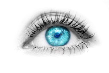 Eye with nature in the eyes clipart