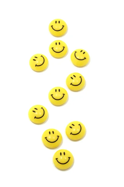 Dollar sign made of yellow smileys — Stock Photo, Image