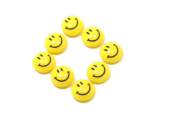 Gruppo di smiley gialli — Foto Stock