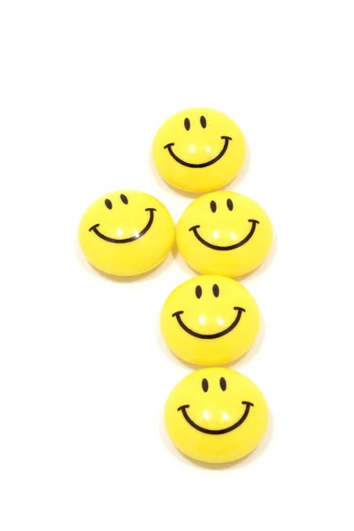 Een gemaakt van gele smileys — Stockfoto