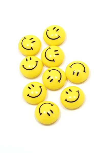Gruppe gelber Smileys — Stockfoto