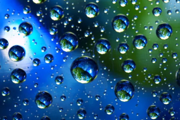 Planetas das bolhas de água — Fotografia de Stock