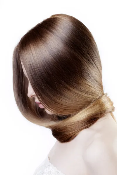 Ragazza con bei capelli — Foto Stock