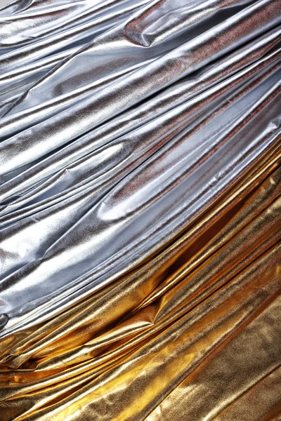 Lüks gümüş ve altın kumaş — Stok fotoğraf