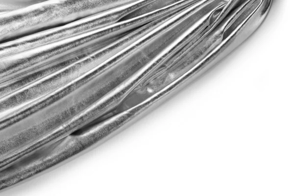Tecido de prata luxuoso — Fotografia de Stock