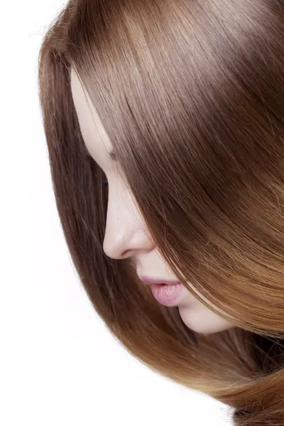 Dívka s krásnými vlasy — Stock fotografie