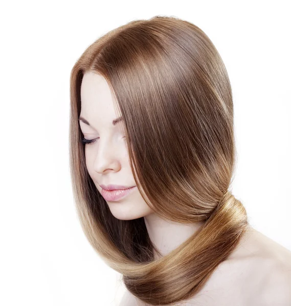 Ragazza con bei capelli — Foto Stock