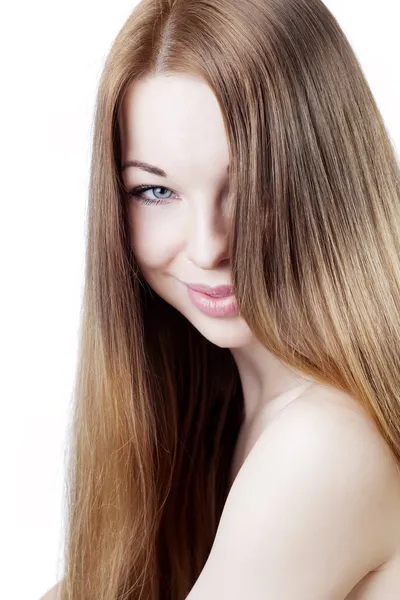 Menina com cabelo bonito — Fotografia de Stock