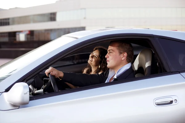 Family quarrel driving — Stock Photo, Image