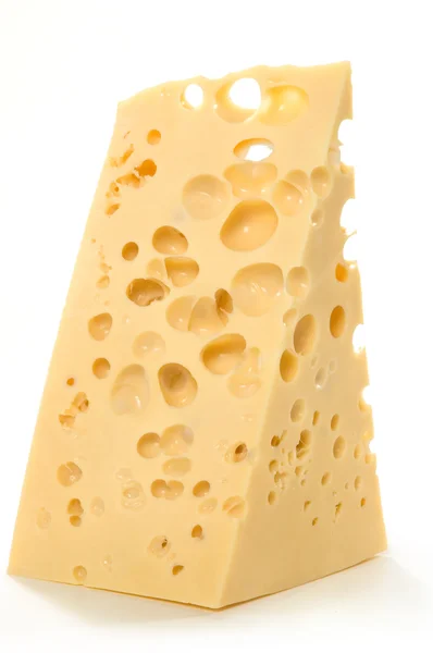 흰 배경의 치즈 — 스톡 사진