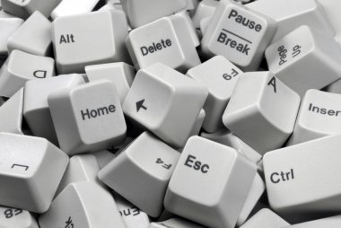 Stack of White Computer Keyboard keys clipart