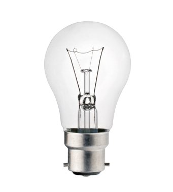 Lightbulb with Bayonet Fitting Isolated on White clipart