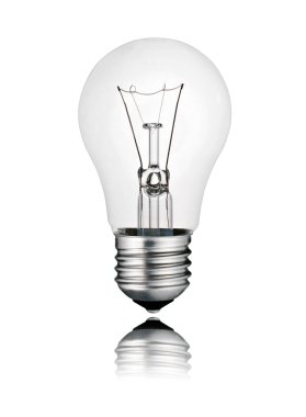 Ideas - Perfect Lightbulb Photo with Reflection clipart