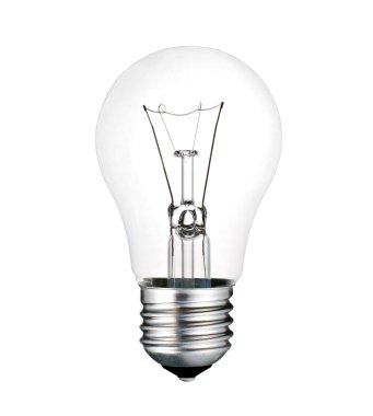 Screw Lightbulb Photo Isolated on White Background clipart