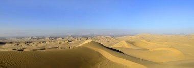 Panorama of Sand Dune Desert in Peru clipart