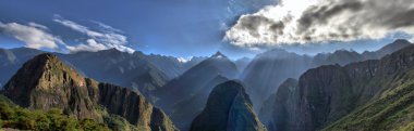 View of Andes Mountain Range - Machu Picchu clipart