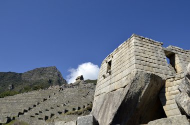 Ancient Inca Sun Temple on Machu Picchu clipart