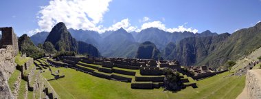 Machu Pichu with Huayna Picchu in Peru clipart