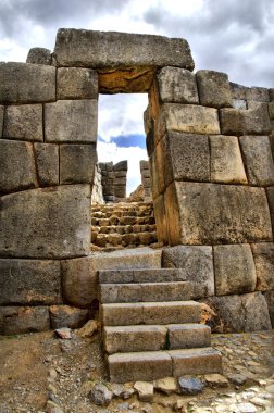 Gate at Sacsayhuaman Ruins - HDR effect clipart