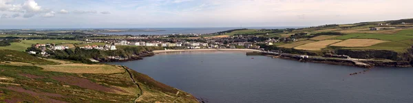 Stitched Panorama Port Erin Bay Isle of Man — Stock Photo, Image