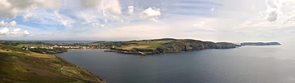 Isola di Man Stitched Panorama Port Erin Bay — Foto Stock