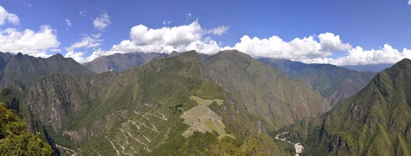 Ruiny machu Picchu z huayna picchu — Stock fotografie