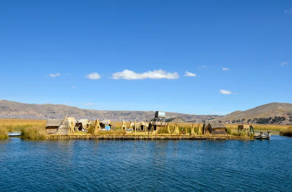 Floating Uros Reed Islands on Lake Titicaca