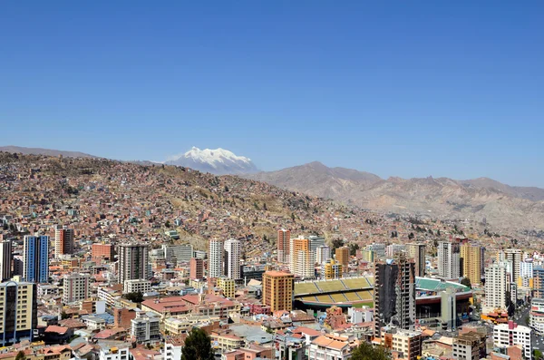 Ciudad de La Paz Bolivia desde el Mirador Killi Killi — Foto de Stock