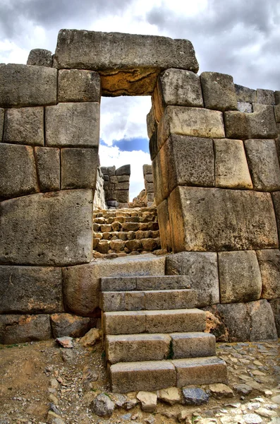 stock image Gate at Sacsayhuaman Ruins - HDR effect