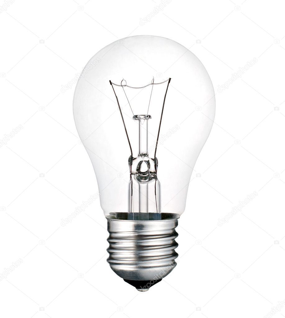 Screw Lightbulb Photo Isolated on White Background