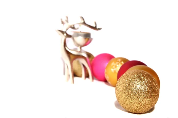 Christmas background with baubles — Stock Photo, Image