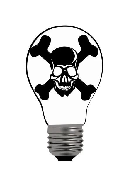 stock vector Bulb skull