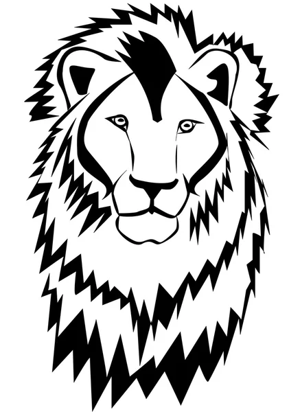 Λιοντάρι κεφάλι σιλουέτα Royalty Free Εικονογραφήσεις Αρχείου
