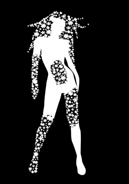 Femme florale — Image vectorielle